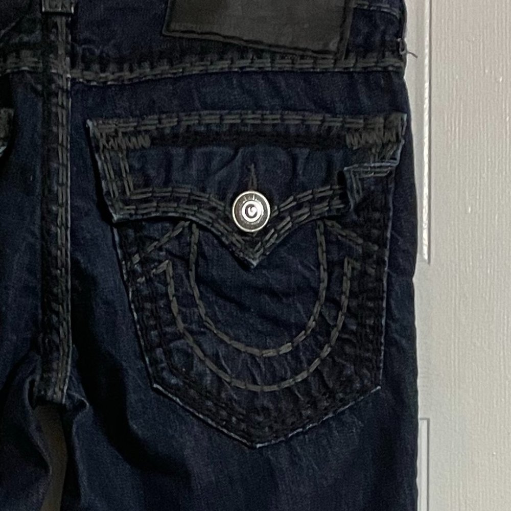 True Religion Late 2000s Dark Double Stitches Super Billy T Jeans - Picture 6 of 11